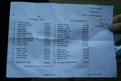 Heimspiel gegen den FC Eddersheim