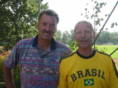 Die Trainer Franz Hassler und Bubi Portugal